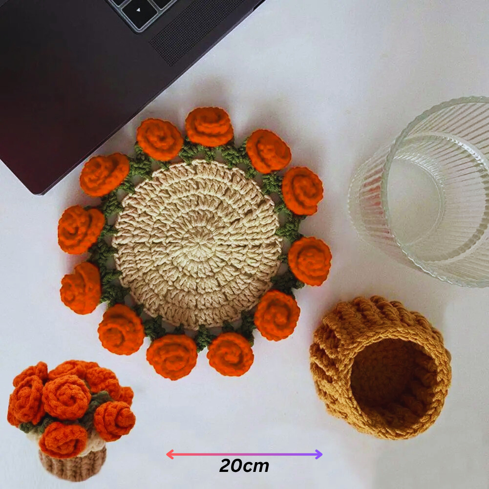 Rose Bouquet Handmade Blanket