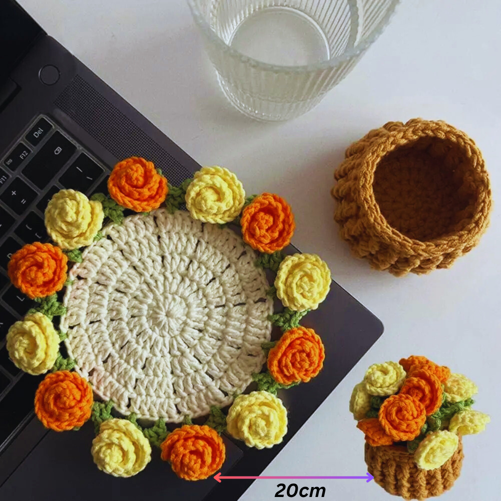 Rose Bouquet Handmade Blanket