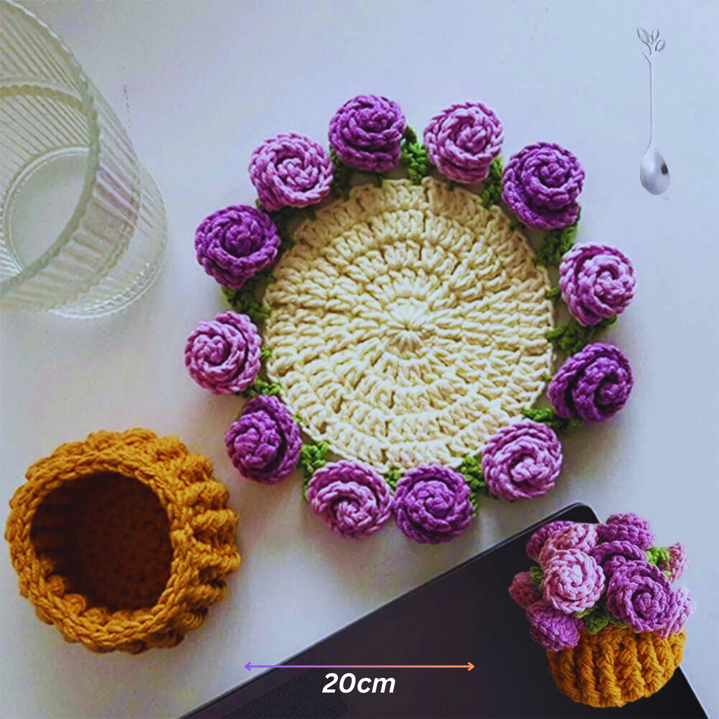 Rose Bouquet Handmade Blanket
