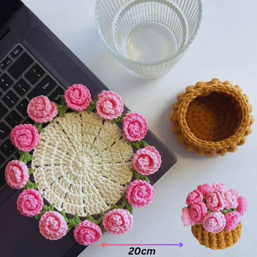 Rose Bouquet Handmade Blanket