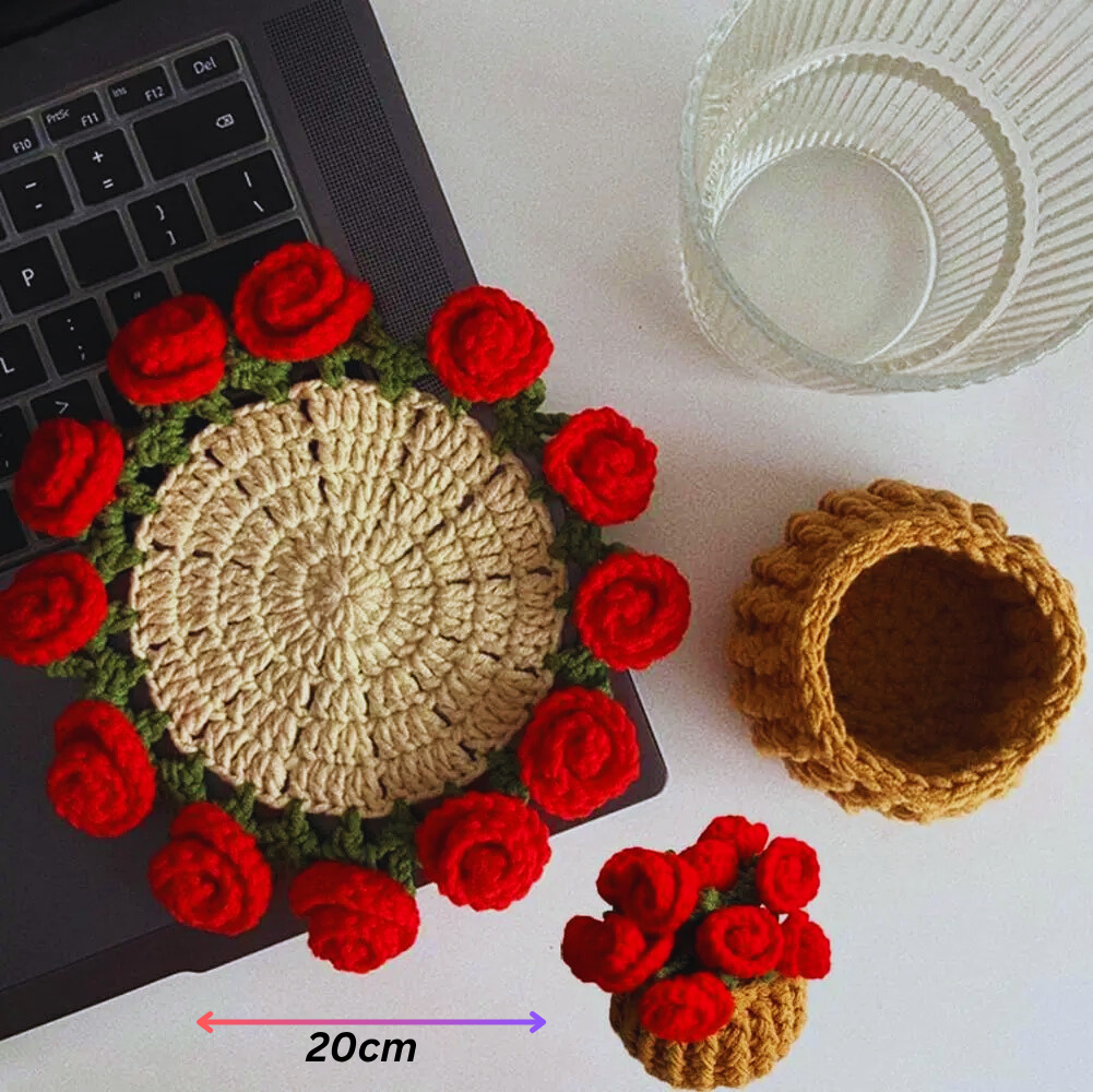 Rose Bouquet Handmade Blanket