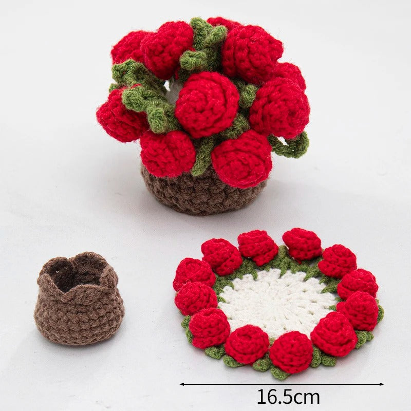 Rose Bouquet Handmade Blanket